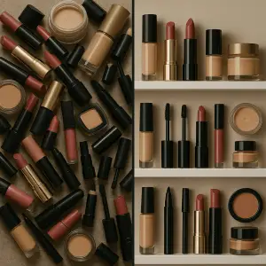 Kollage aus Bildern mit Beauty-Produkten