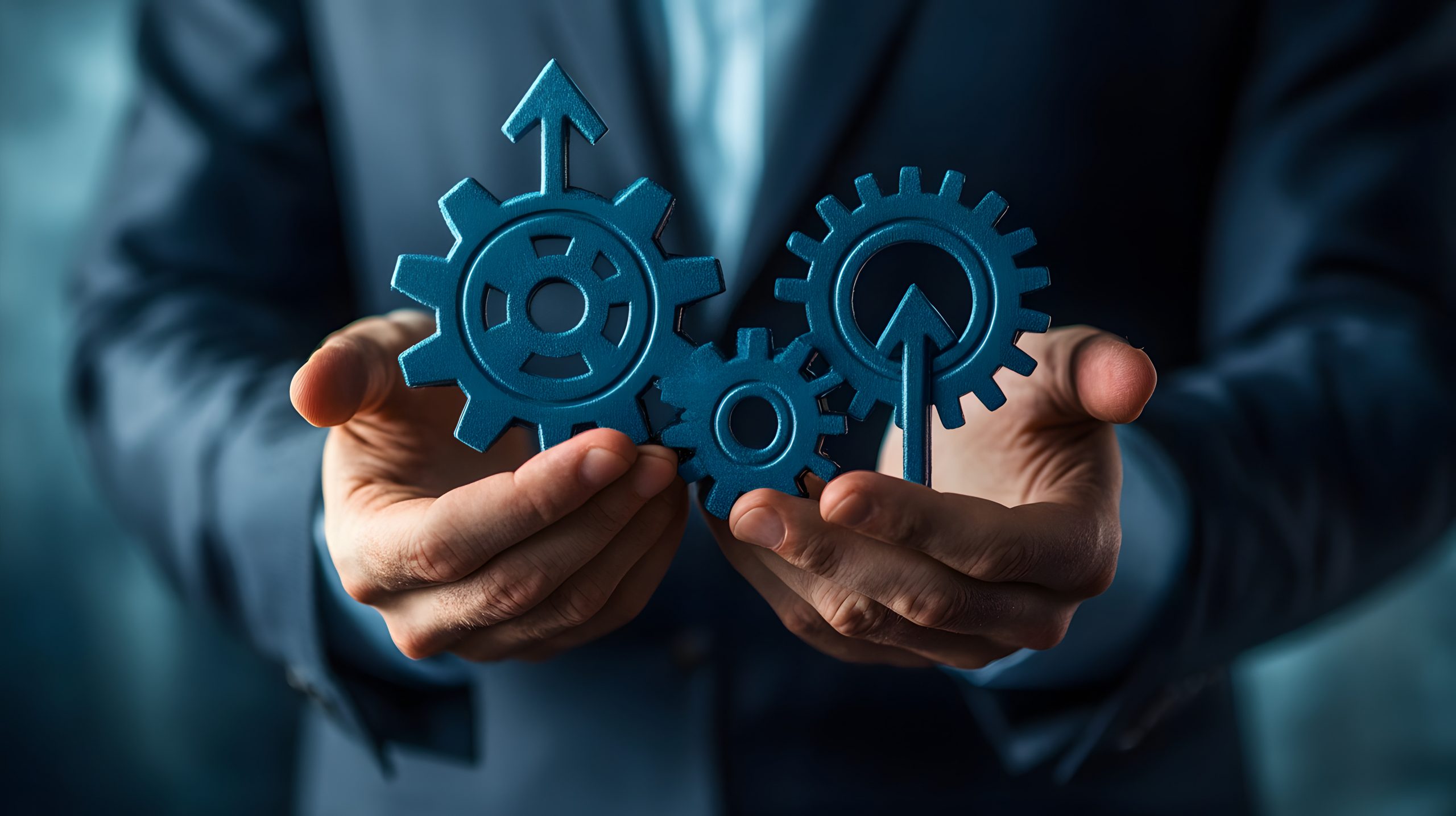 Zahnräder, die Prozessoptimierung darstellen sollen