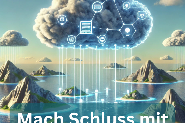 Inseln, über denen eine große Wolke schwebt