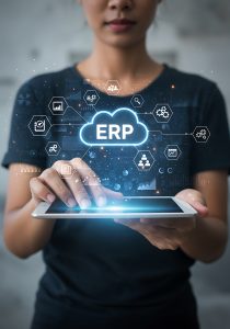 Frau mit Tablet in der Hand