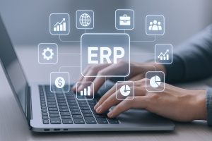 Visualisierung eines ERP Systems und der Abteilungen, die man dort bündeln kann