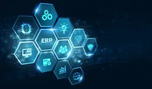 KI Darstellung eines ERP Systems und deren Module